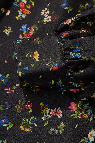 MULTICOLOR FLORAL PATTERN LONG SLEEVE BLOUSE 4