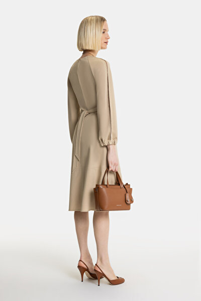 CAMEL LONG SLEEVE DRESS 3