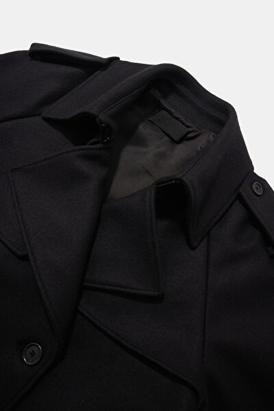 BLACK WOOL REEFER JACKET 3