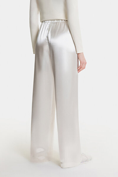 ECRU WIDE LEG TROUSERS 4