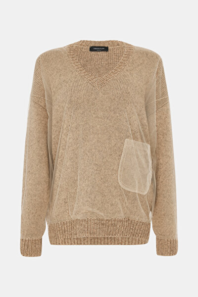 CAMEL V NECK TRICOT 9