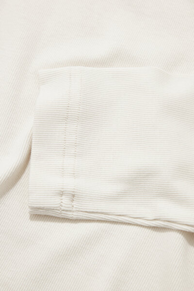 ECRU POLO NECK LONG SLEEVE TSHIRT 8