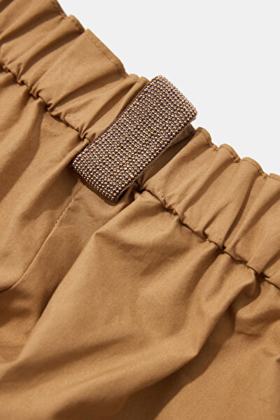 TAN WIDE LEG TROUSERS 9