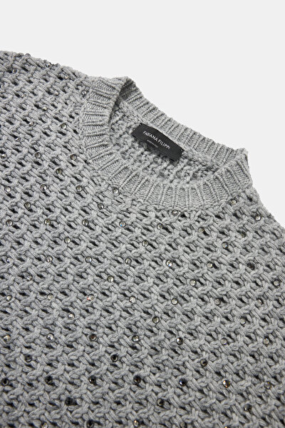 DARK GREY BASIC / ROUND NECKLINE TRICOT 10