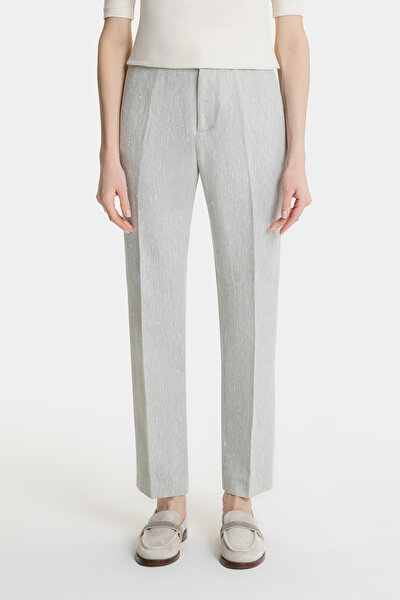 WHITE STRAIGHT CUT TROUSERS 3