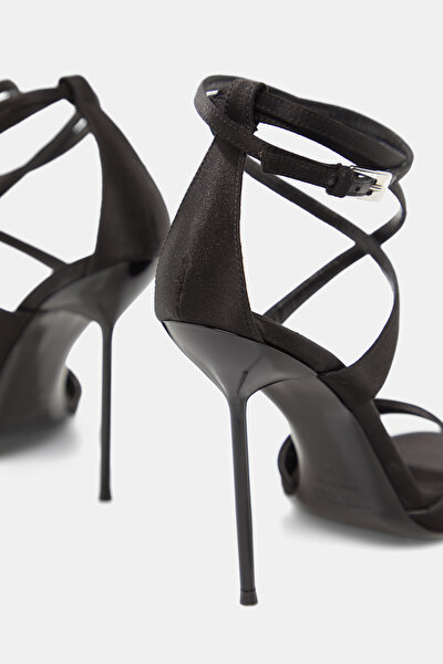 BLACK VISCOSE SHOE 5