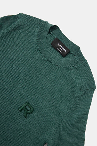 DARK GREEN WOOL JERSEY 3