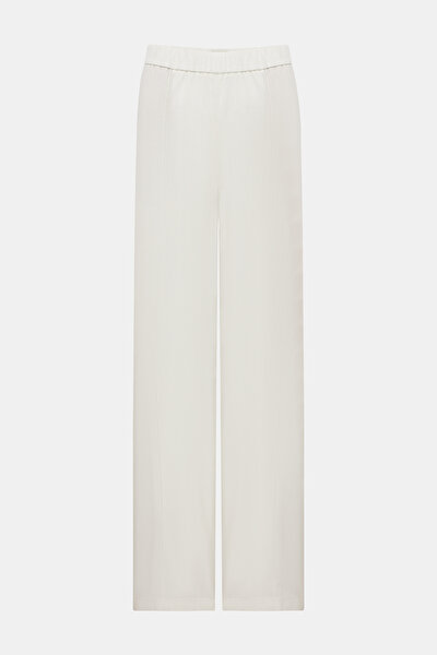 ECRU WIDE LEG TROUSERS 4