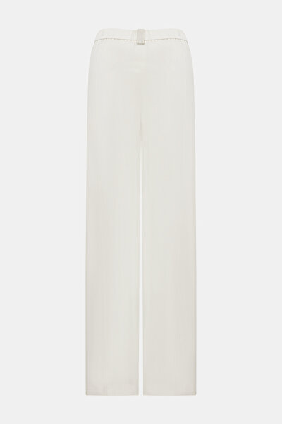 ECRU WIDE LEG TROUSERS 5