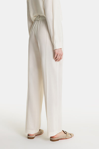 ECRU WIDE LEG TROUSERS 3