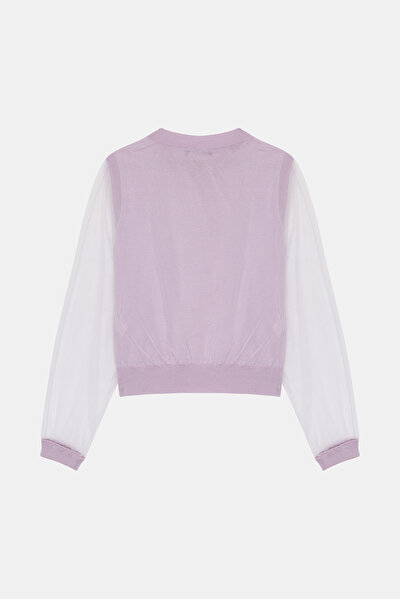 LILAC BASIC / ROUND NECKLINE LONG SLEEVE BLOUSE 8