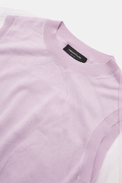LILAC BASIC / ROUND NECKLINE LONG SLEEVE BLOUSE 9