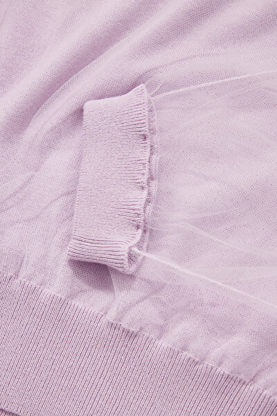 LILAC BASIC / ROUND NECKLINE LONG SLEEVE BLOUSE 10
