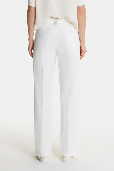 ECRU WIDE LEG TROUSERS 3