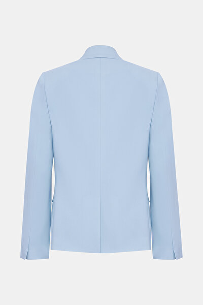 BLUE SURPLICE NECKLINE (CROSS-OVER NECKLINE) JACKET 8