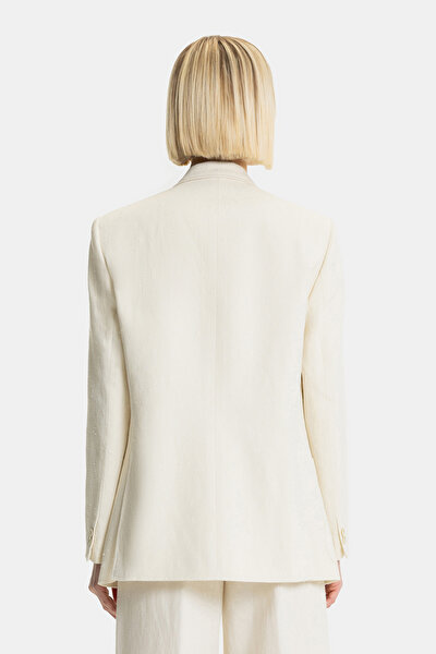 ECRU SURPLICE NECKLINE (CROSS-OVER NECKLINE) JACKET 3