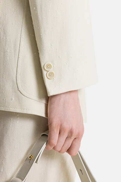 ECRU SURPLICE NECKLINE (CROSS-OVER NECKLINE) JACKET 4