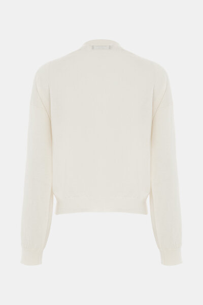 ECRU V NECK TRICOT 5