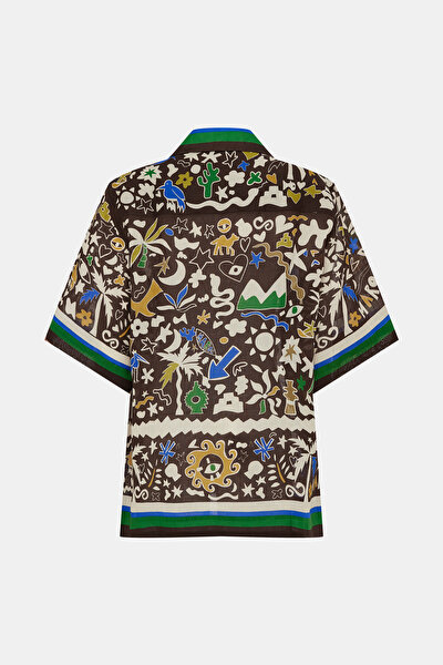 RELAX FIT MULTICOLOR DESIGN FILLED SHIRT 4