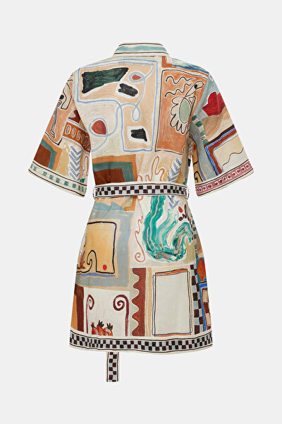 MULTICOLOR DESIGN FILLED MINI DRESS 5