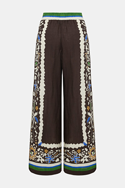 RELAX KALIP KREM BORU PAÇA KETEN PANTOLON 4