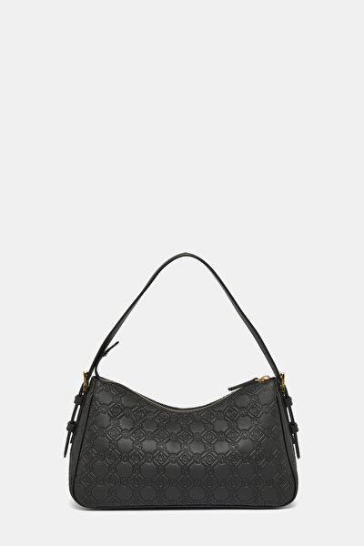 BLACK MONOGRAM LEATHER BAG 3