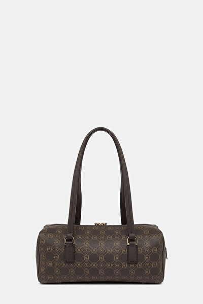 BEIGE MONOGRAM LEATHER BAG 3