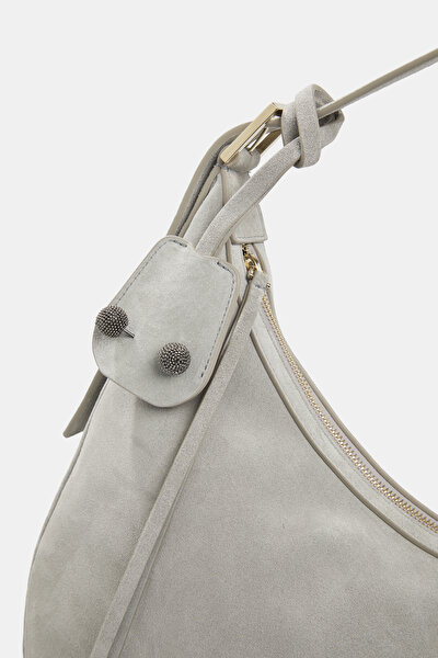 LIGHT GREY SUEDE BAG 5