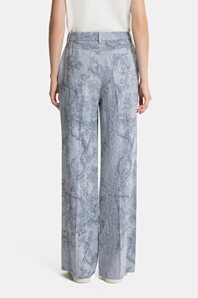 DARK BLUE WIDE LEG TROUSERS 4