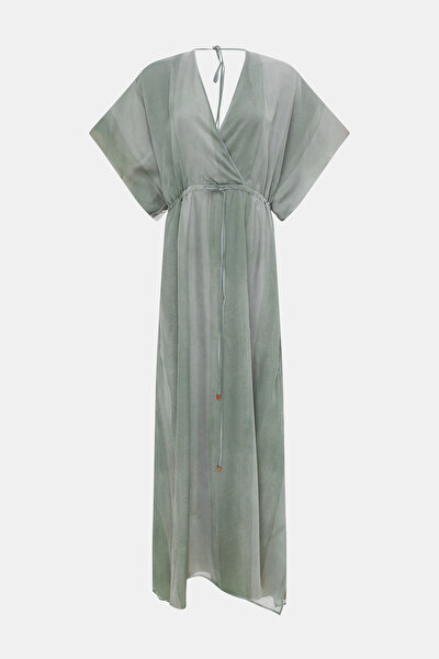 KHAKI OFF THE SHOULDER DRESS 5