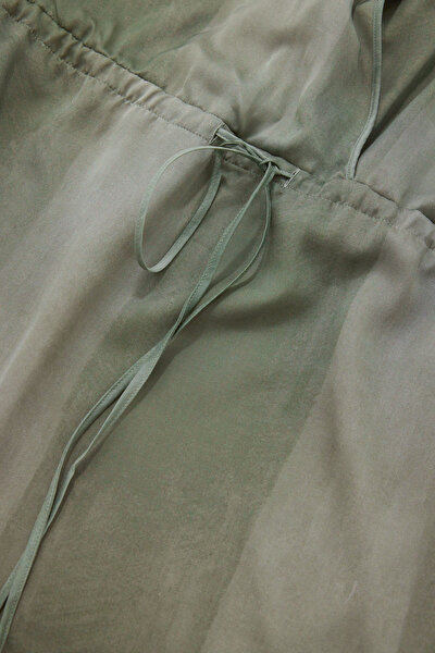KHAKI OFF THE SHOULDER DRESS 8