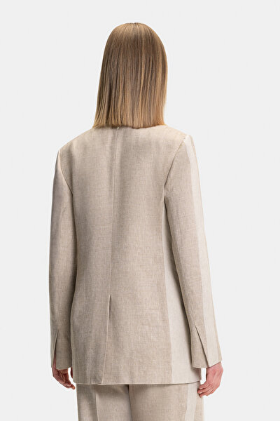 BEIGE SHAWL COLLAR JACKET 3