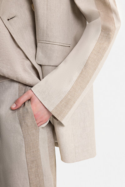 BEIGE SHAWL COLLAR JACKET 13