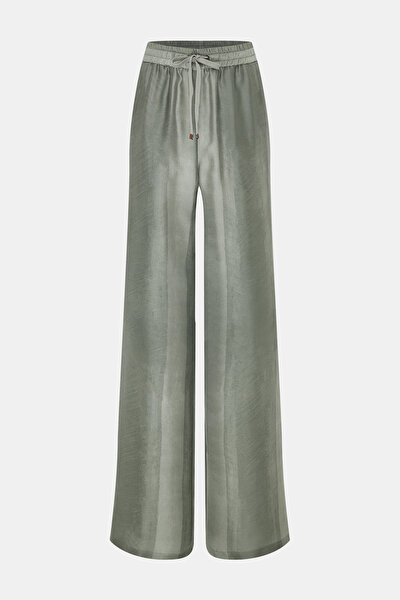 KHAKI WIDE LEG TROUSERS 5