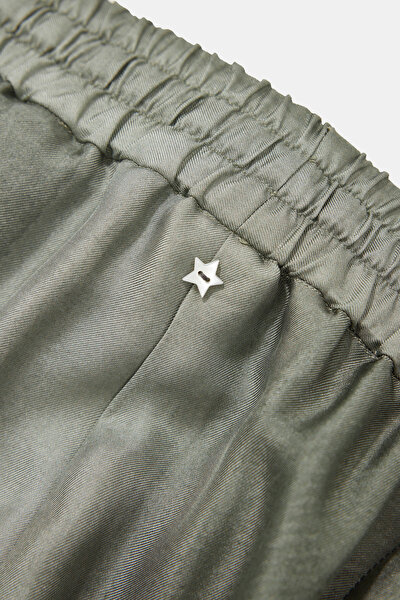 KHAKI WIDE LEG TROUSERS 8