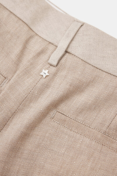 BEIGE WIDE LEG TROUSERS 10
