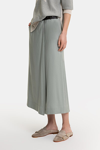 KHAKI MIDI SKIRT 3