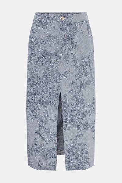 DARK BLUE MIDI SKIRT 5
