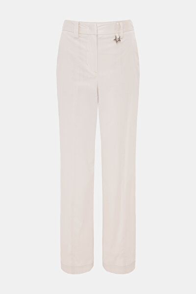BEIGE WIDE LEG TROUSERS 4