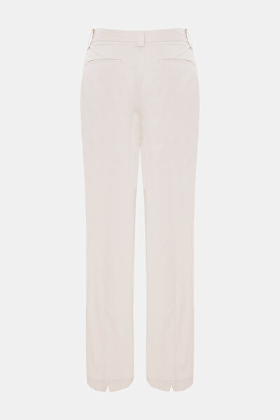 BEIGE WIDE LEG TROUSERS 5