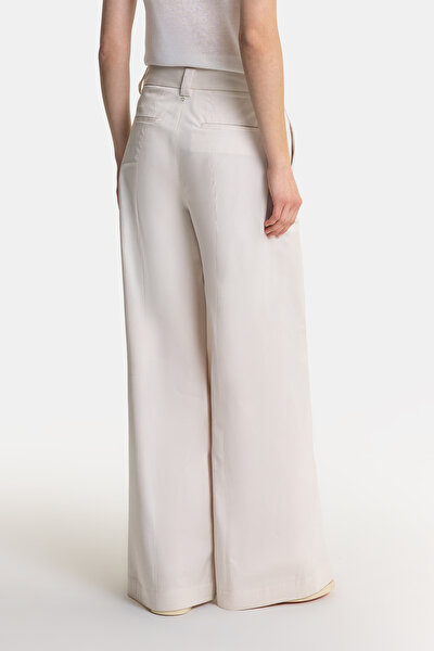 BEIGE WIDE LEG TROUSERS 3