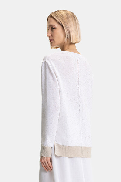 BEIGE V NECK TRICOT 3