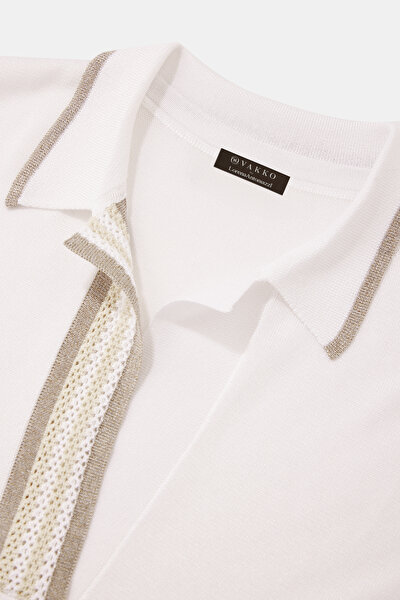 WHITE POLO NECK TRICOT 10