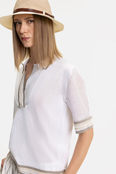 WHITE POLO NECK TRICOT 4