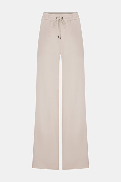 BEIGE WIDE LEG TROUSERS 4