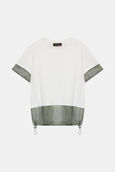 KHAKI BASIC / ROUND NECKLINE SHORT SLEEVE TSHIRT 8