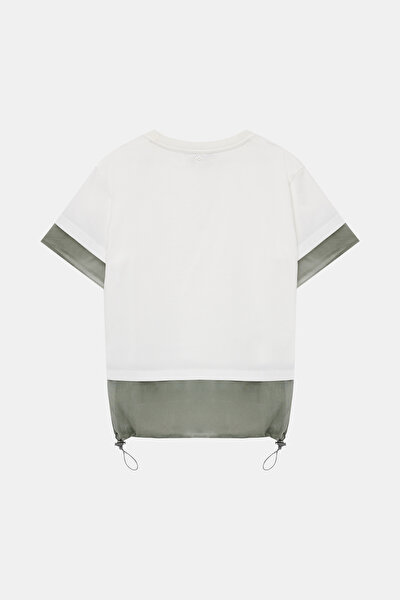 KHAKI BASIC / ROUND NECKLINE SHORT SLEEVE TSHIRT 9