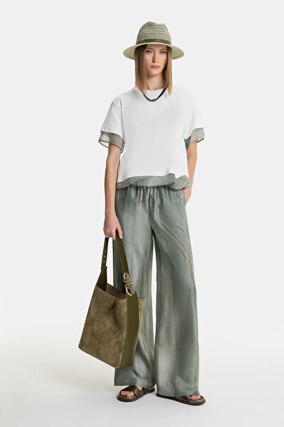 KHAKI BASIC / ROUND NECKLINE SHORT SLEEVE TSHIRT 5