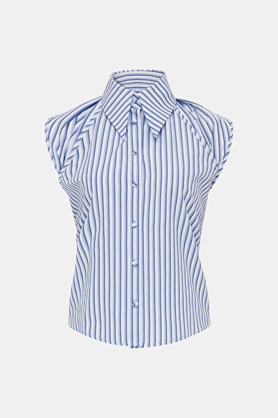 NAVY BLUE SLEEVELESS SHIRT 8