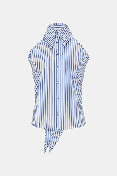 NAVY BLUE SLEEVELESS SHIRT 14